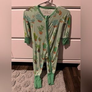 Little Sleepies 3-6 months in print Succulent Love